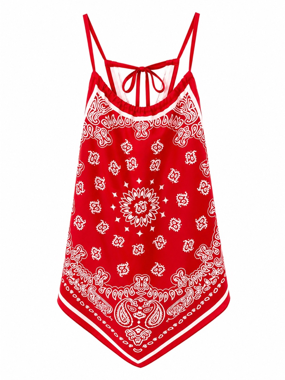 Red Bandana Print Summer Top